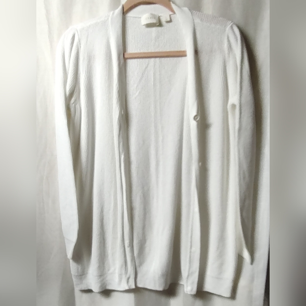 Elegant Cyrus White Women's Sweater Size L